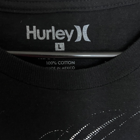 HURLEY BLACK awesome tee sz lg mens - Picture 3 of 4